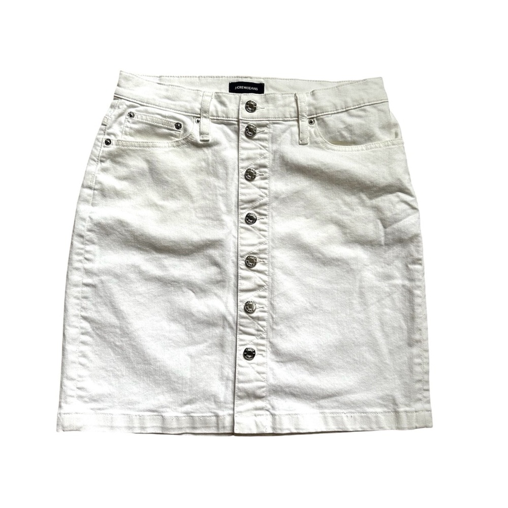 J. Crew Button Front Denim Skirt